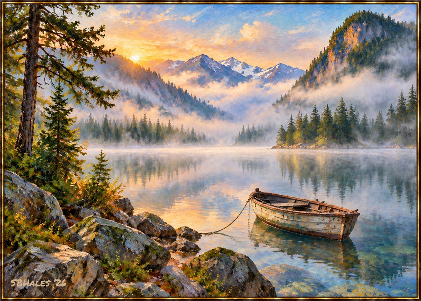 Foggy Morning at Buntzen Lake, British Columbia