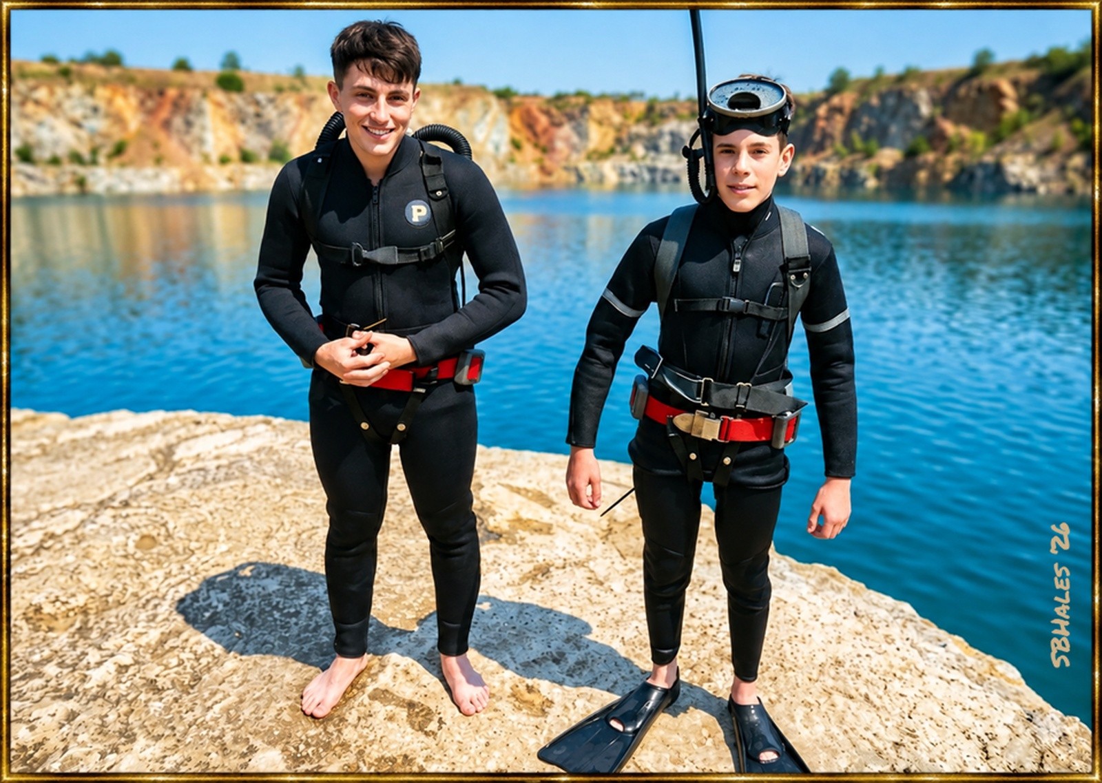 Diving Bakerton Quarry, 1962